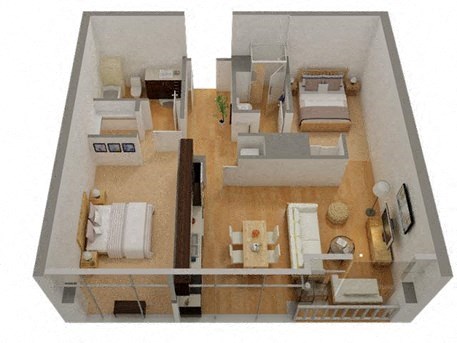 800 J Lofts B5_2 2 Bed 1 Bath Sacramento CA